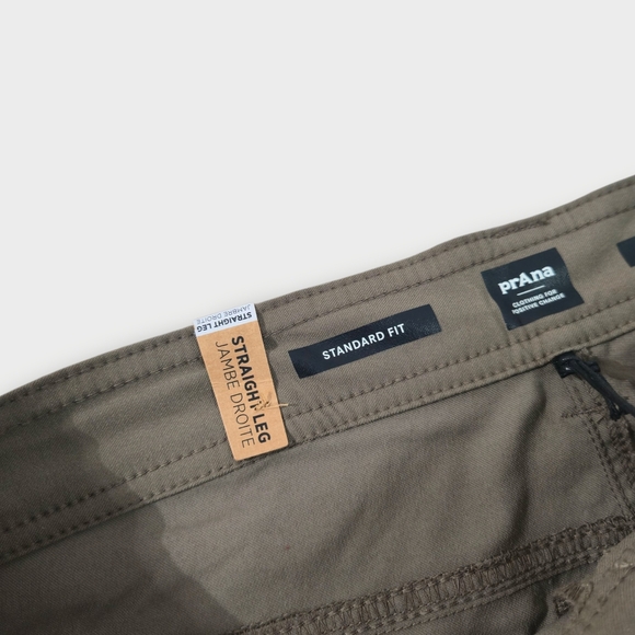 NEW Prana Brion Pants Straight Leg Men's 40x32 Standard Beige Nylon Stretch - Picture 7 of 7